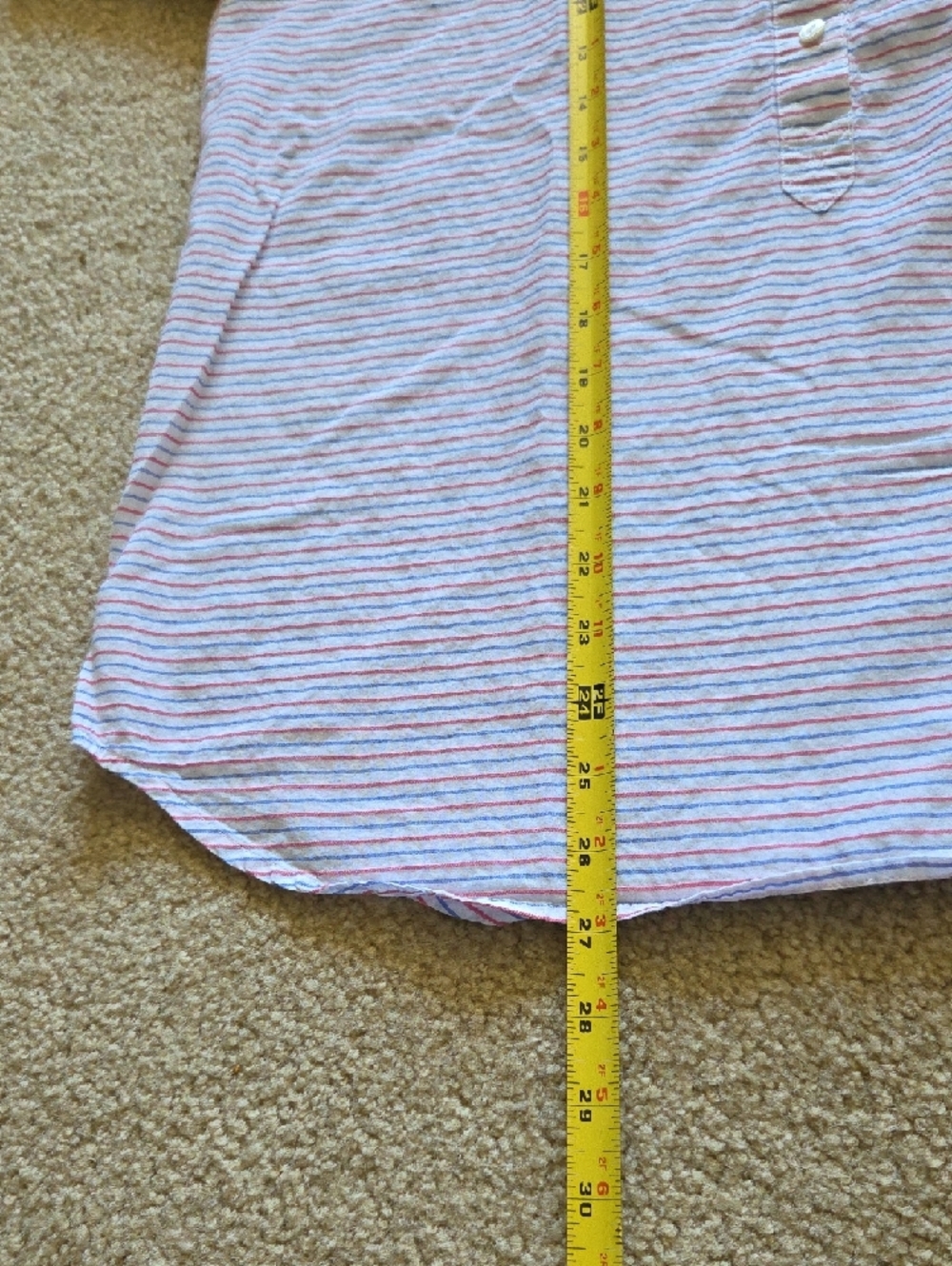J. Crew Pink and Blue Striped Shirt Button Placket 100% Cotton Sz 12 Lightweight - Picture 14 of 15